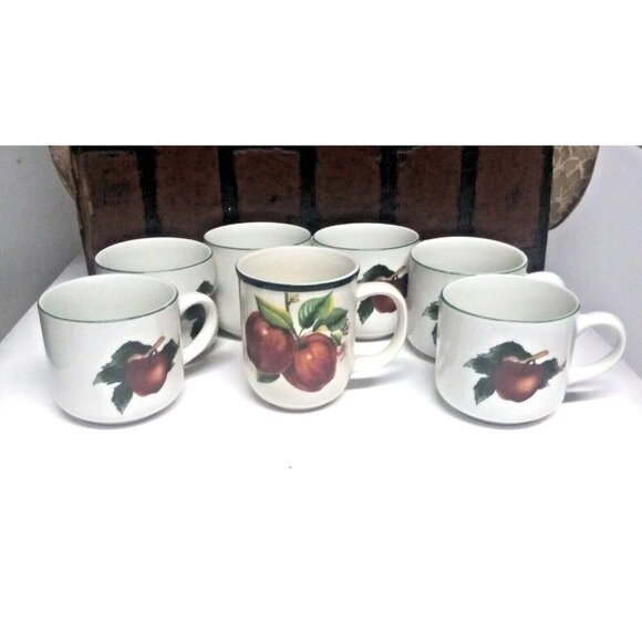 Cades Cove Collection Cups Set of 6 Apple by Citation + 1 Apple mug beautiful - Picture 13 of 16